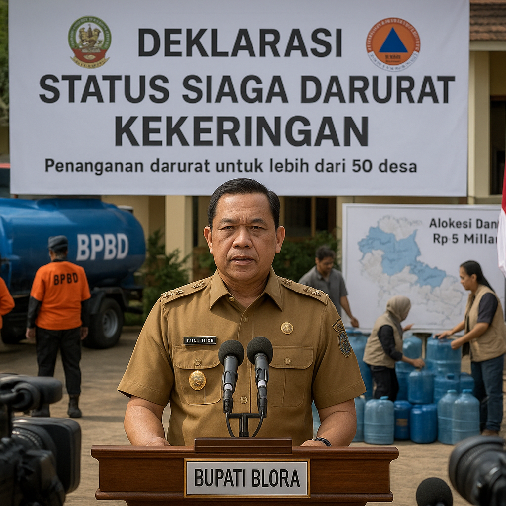 Bupati Blora Deklarasikan Status Siaga Darurat Kekeringan