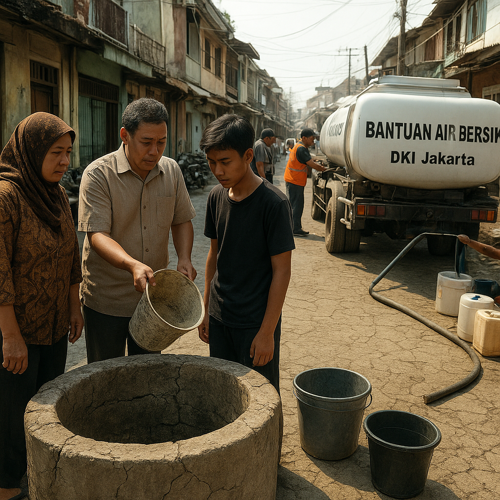 Krisis Air di Ibu Kota: Sumur Warga di Jakarta Pusat dan Timur Mengering