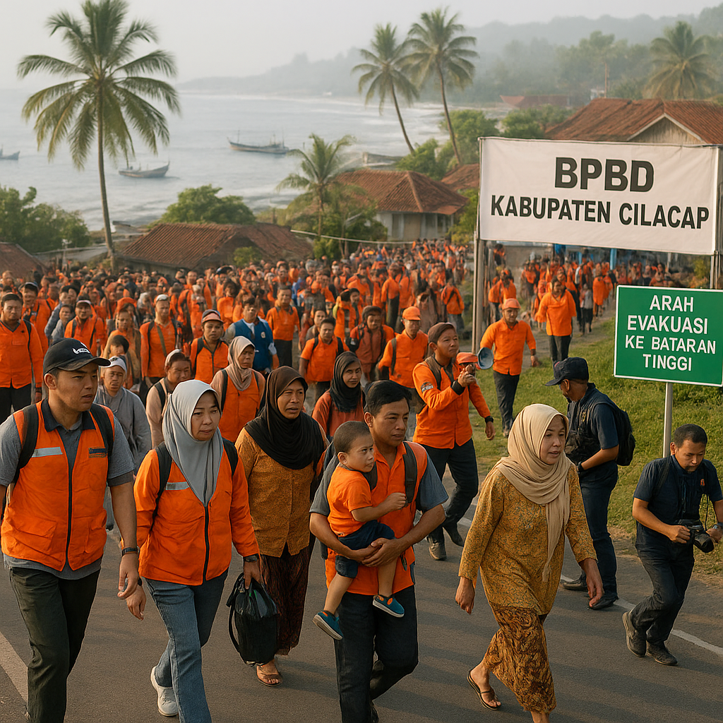 Kesiapsiagaan Tsunami di Pesisir Selatan Jawa: Simulasi Evakuasi di Cilacap