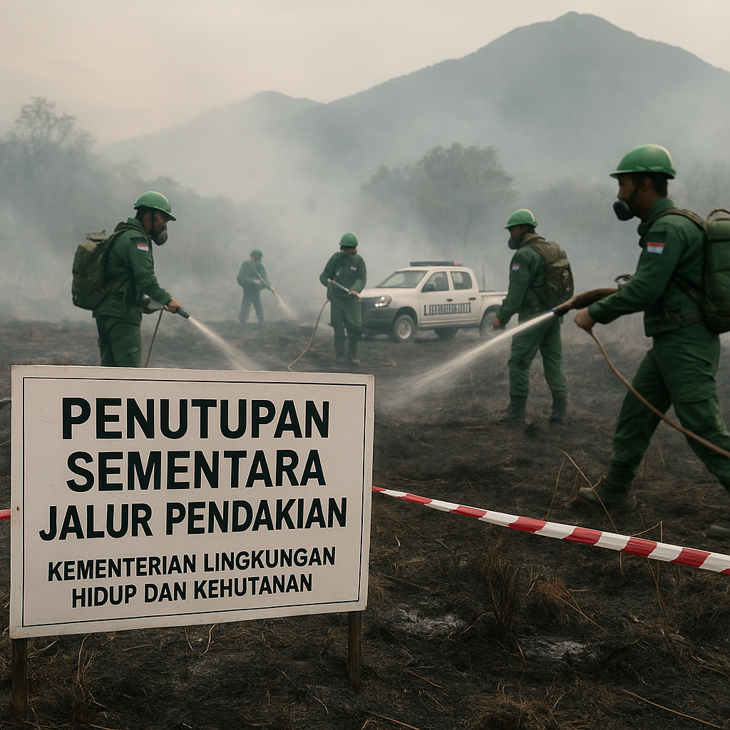 Kemenhut Tangani Kebakaran di Gunung Gede Pangrango, Tutup Pendakian