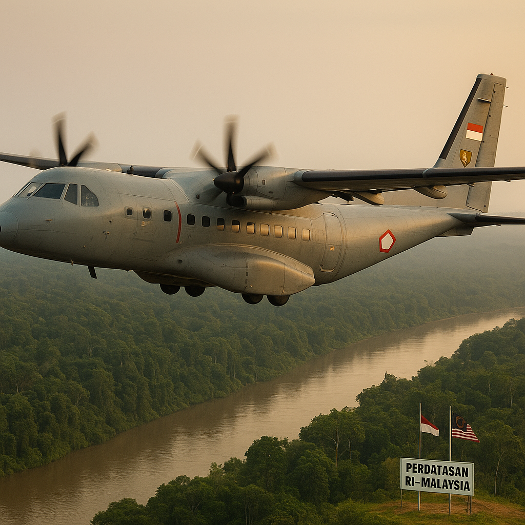 TNI AU Gelar Patroli Udara Rutin di Perbatasan Kalimantan-Malaysia