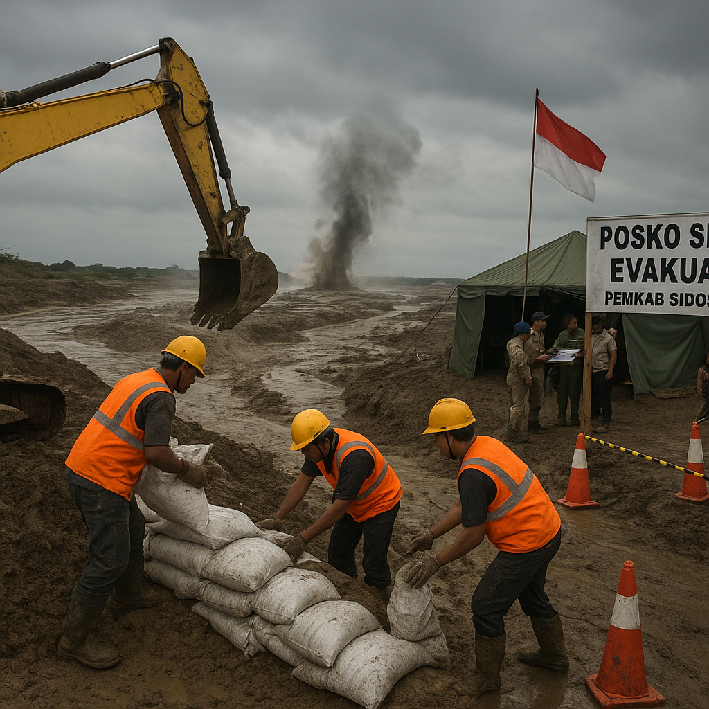 Bangkitan Lumpur di Sidoarjo Meningkat, Pemkab Perkuat Tanggul dan Siaga Evakuasi