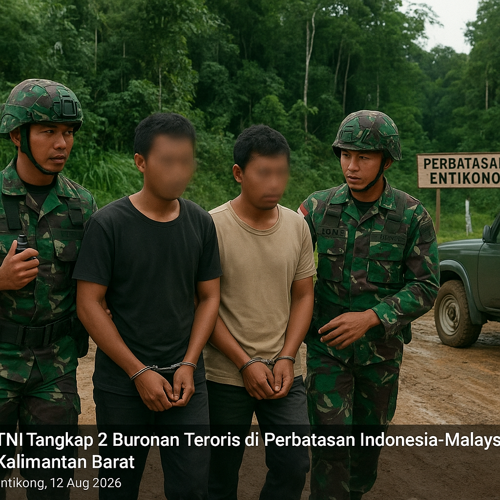 TNI Tangkap 2 Buronan Teroris di Perbatasan Indonesia-Malaysia, Kalimantan Barat