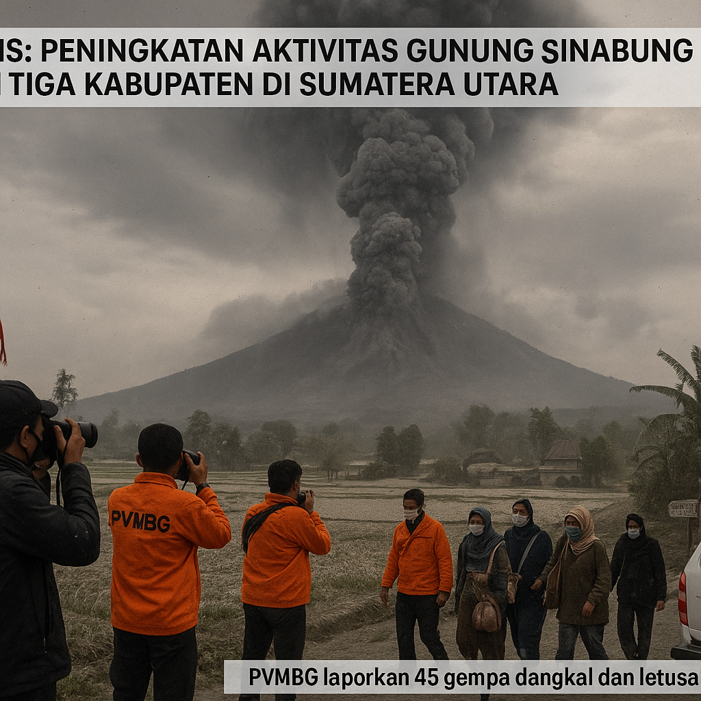Analisis: Peningkatan Aktivitas Gunung Sinabung Ancam Tiga Kabupaten di Sumatera Utara