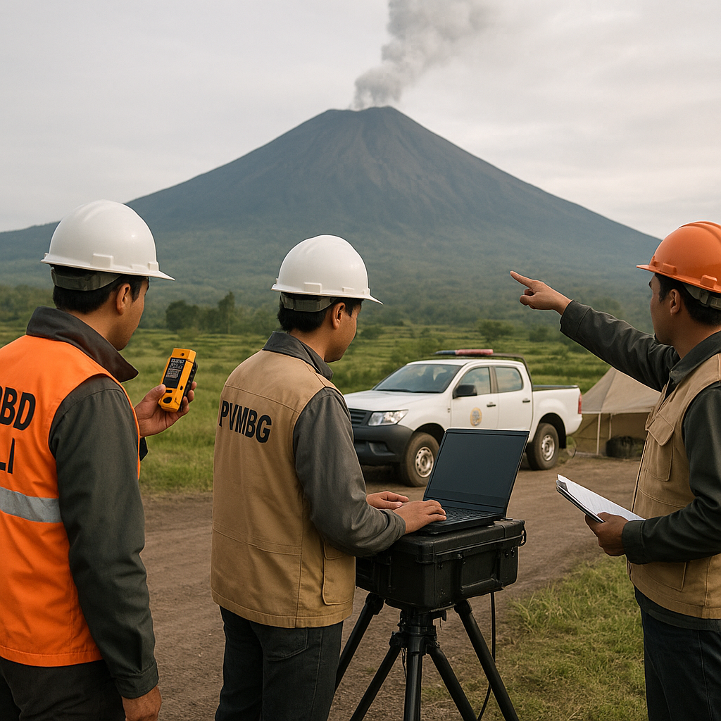 BPPTKG Memperkuat Pemantauan Aktivitas Gunung Agung di Karangasem Bali