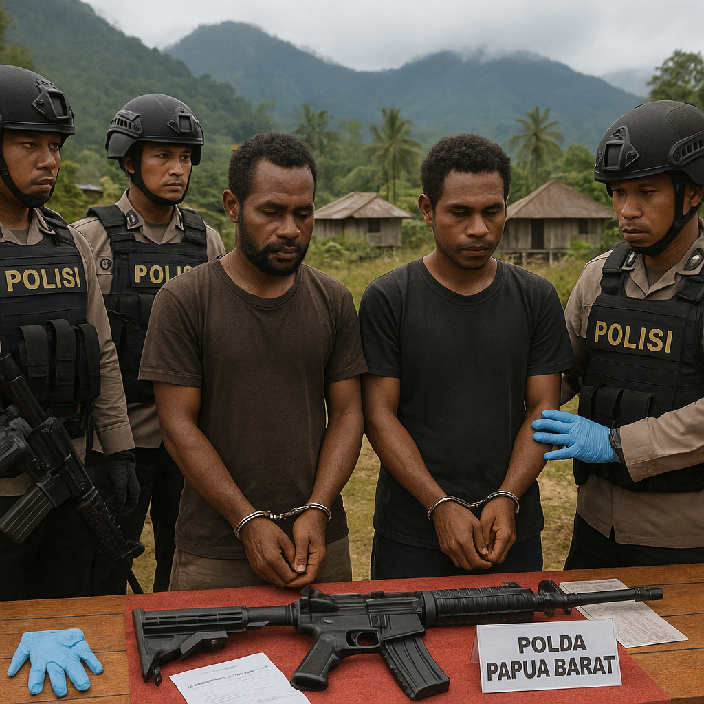 Polda Papua Barat Tangkap Dua Anggota KKB di Distrik Anggi, Manokwari