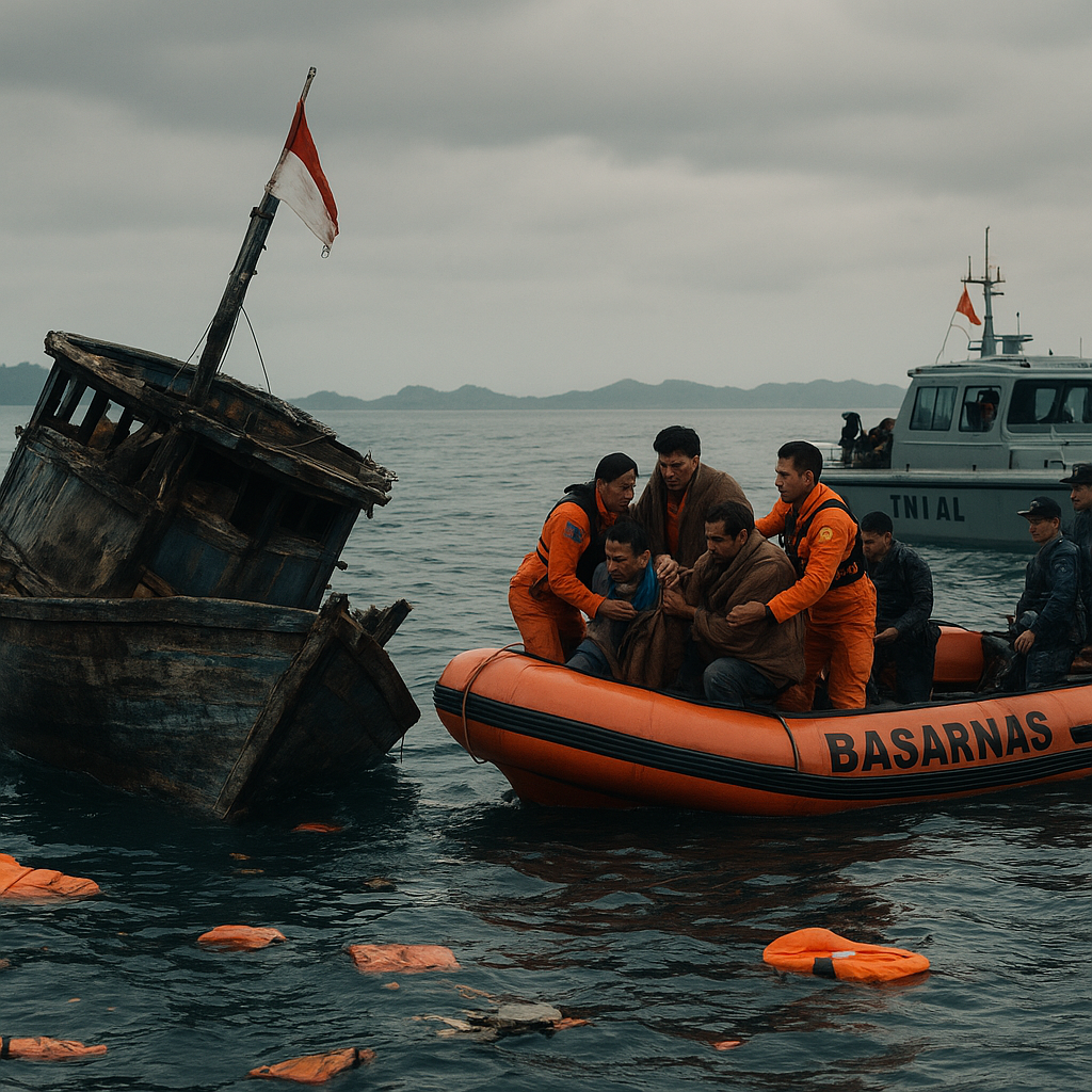 Kecelakaan Kapal di Perairan Kepulauan Selayar, 12 Nelayan Hilang Dikabarkan Tenggelam