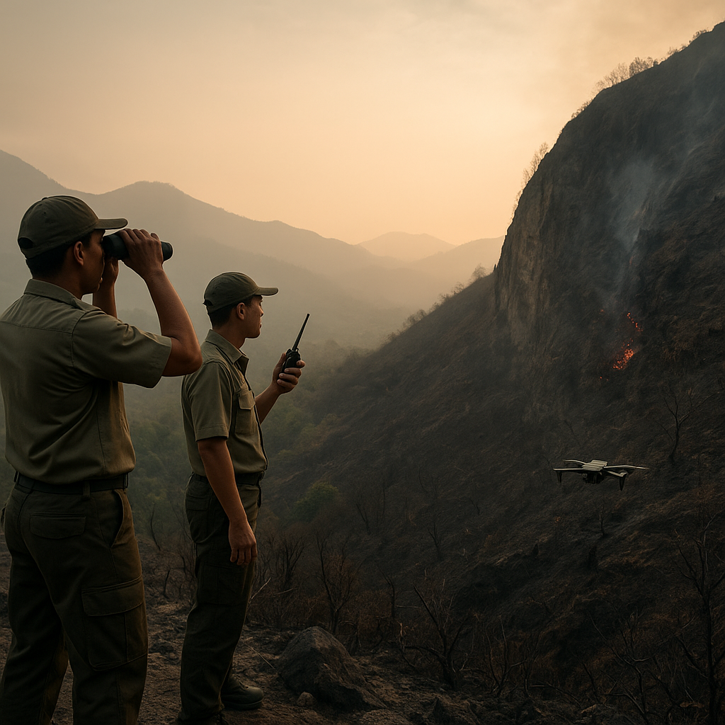 Sepekan Kebakaran Gunung Gede Pangrango, Bara Api di Tebing Kawah Wadon Masih Terpantau