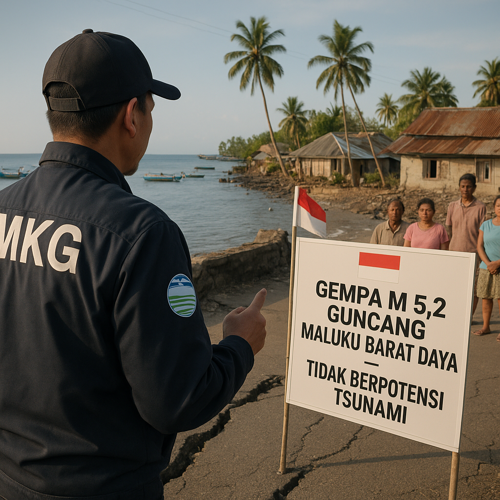 Gempa M 5,2 Guncang Maluku Barat Daya, Tidak Berpotensi Tsunami