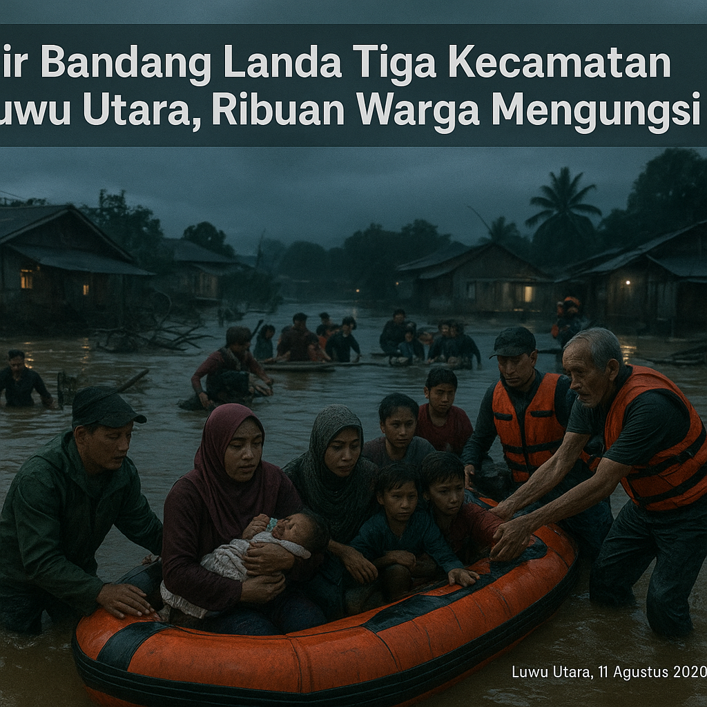 Banjir Bandang Landa Tiga Kecamatan di Luwu Utara, Ribuan Warga Mengungsi