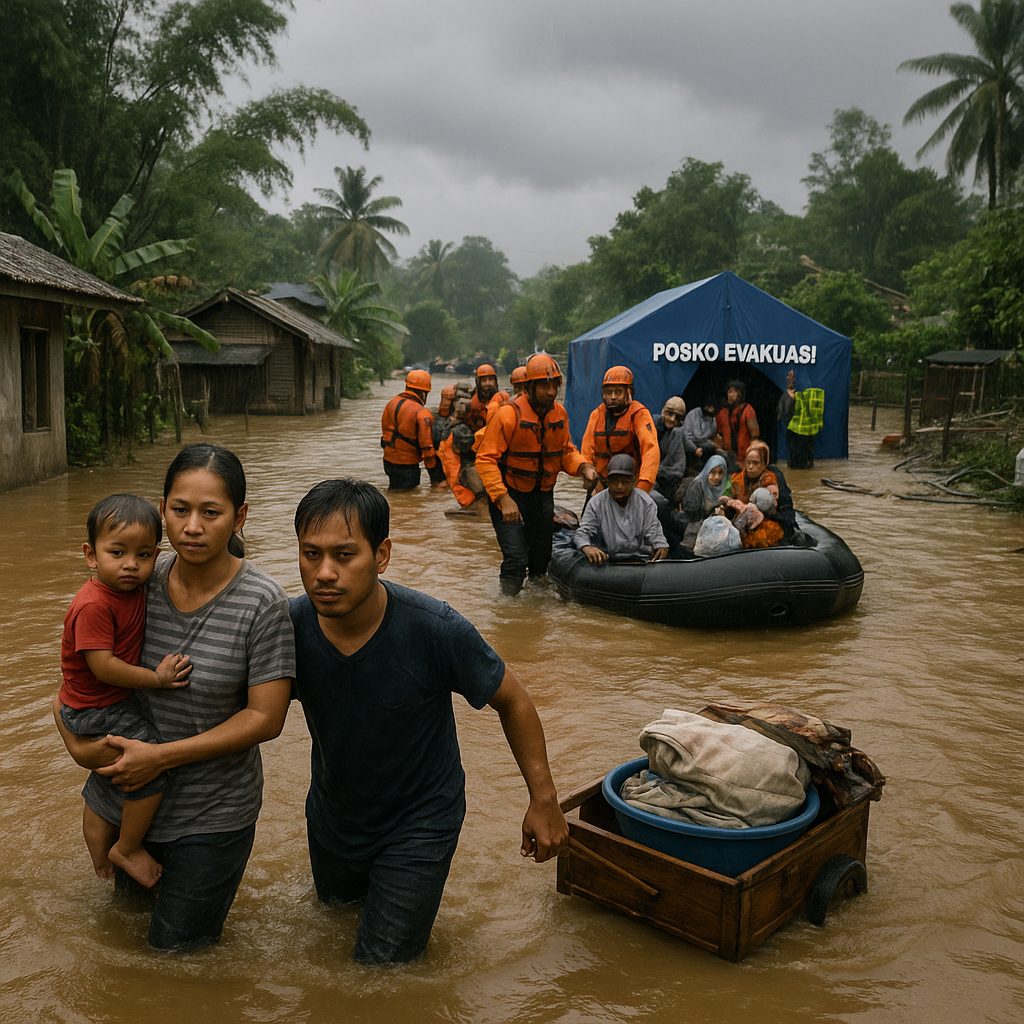 Banjir Bandang Terjang Dua Kecamatan di Kabupaten Bogor, Ratusan Jiwa Mengungsi
