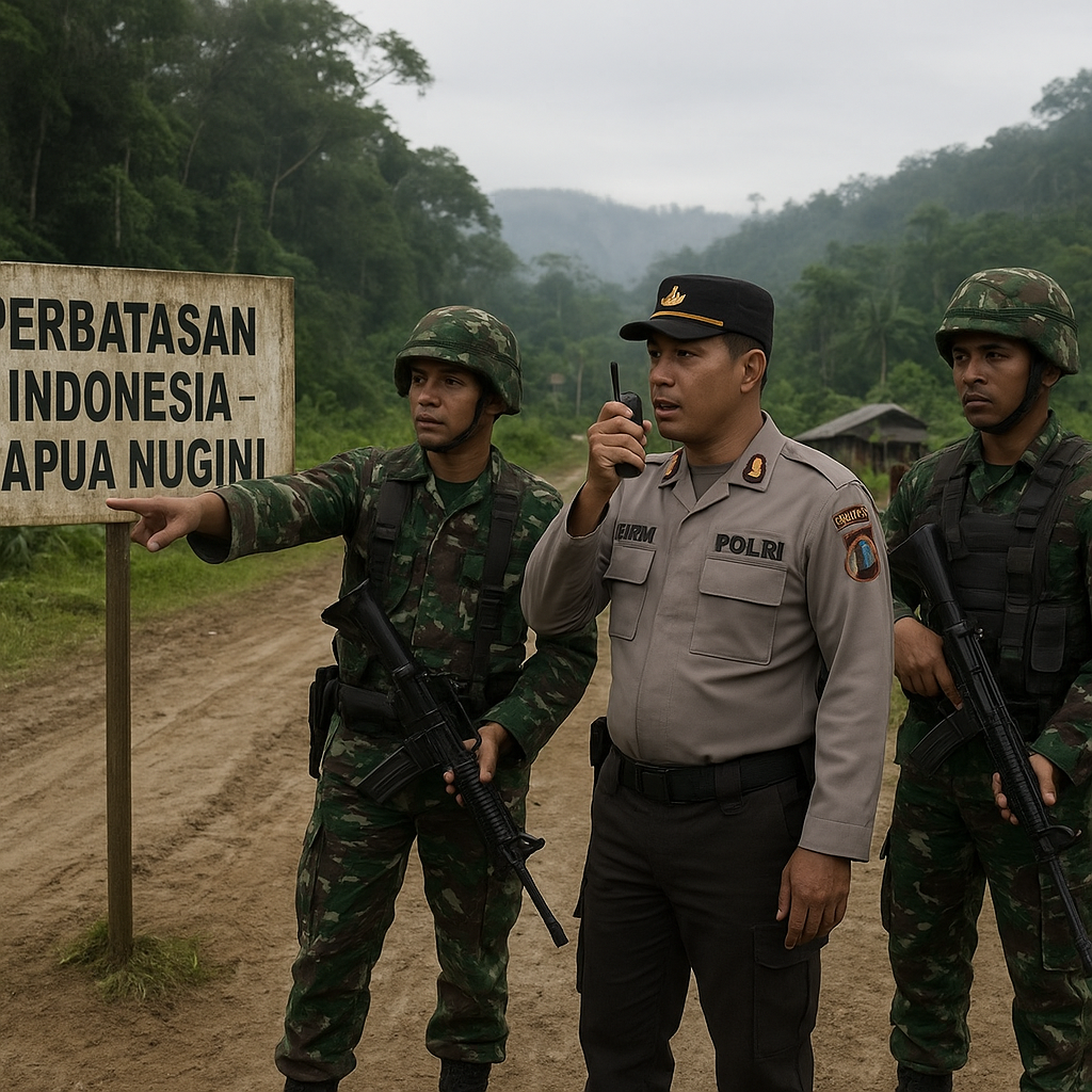 TNI-Polri Tingkatkan Patroli di Perbatasan Indonesia-Papua Nugini setelah Insiden Penembakan