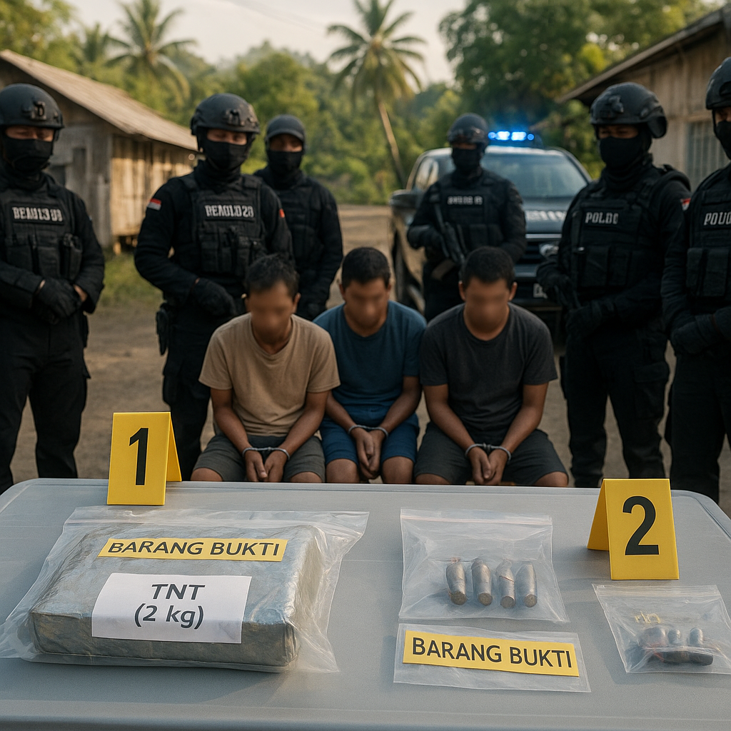 Kepolisian Tangkap Tiga Terduga Teroris di Kabupaten Poso, Amankan Bahan Peledak