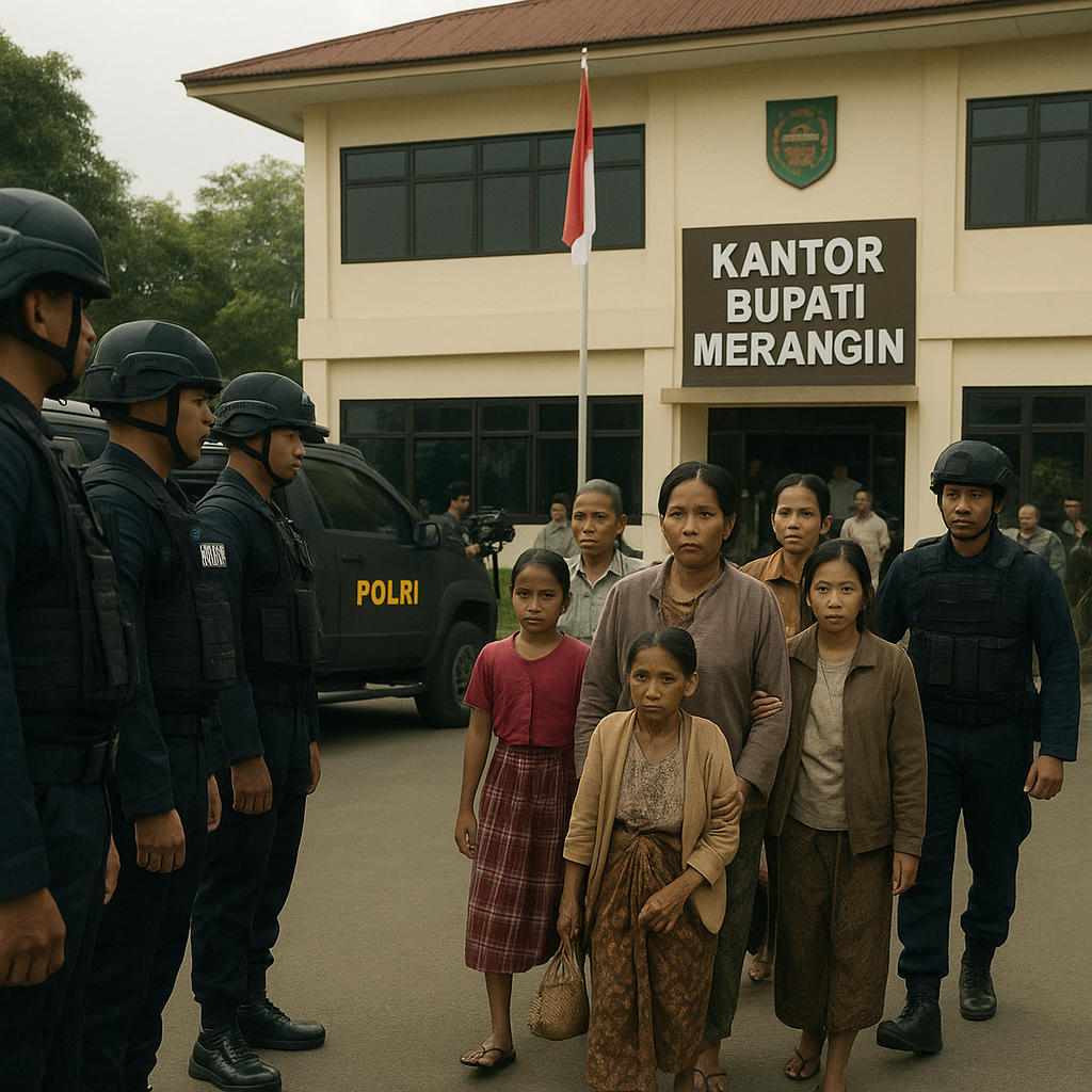 Polri Kerahkan Brimob Amankan Pemulangan Warga Suku Anak Dalam dari Kantor Bupati Merangin