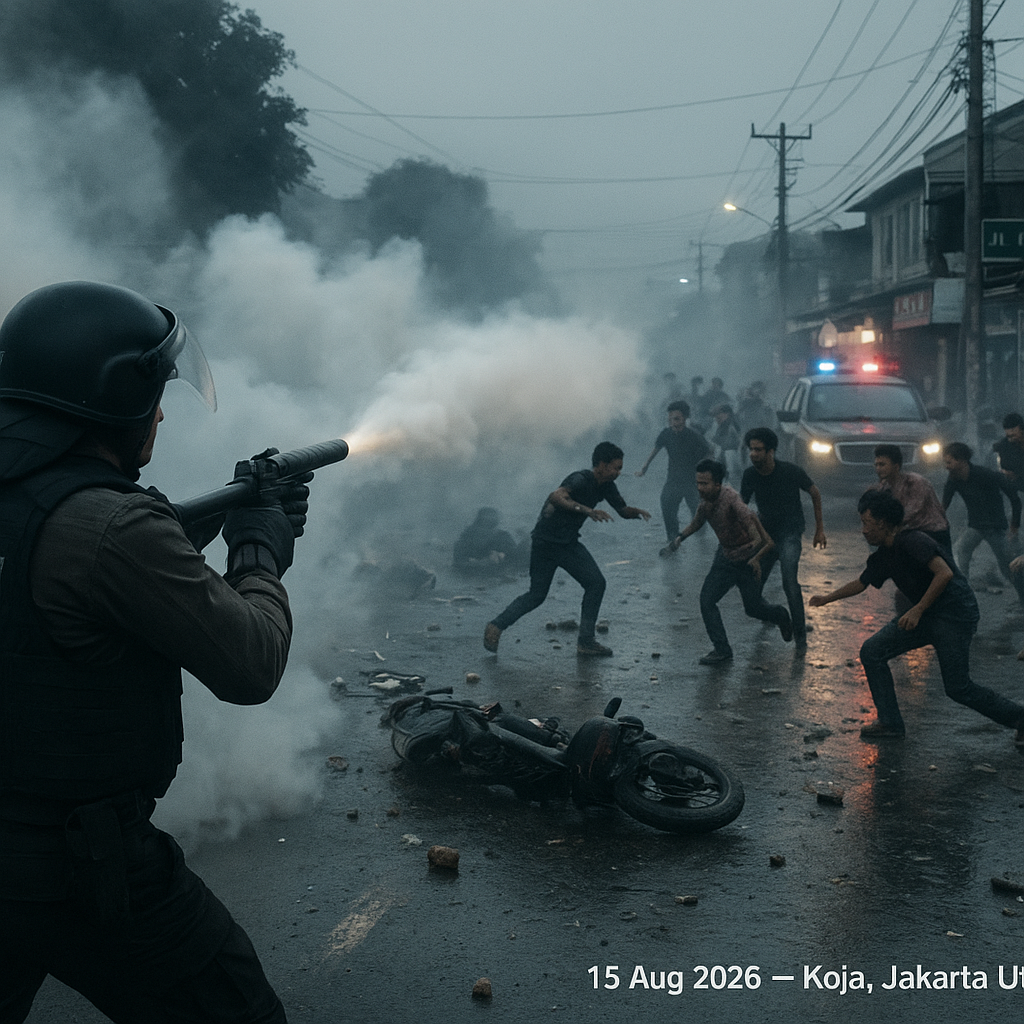 Tawuran Massal di Jakarta Utara Libatkan Ratusan Warga, Polisi Tembakkan Gas Air Mata