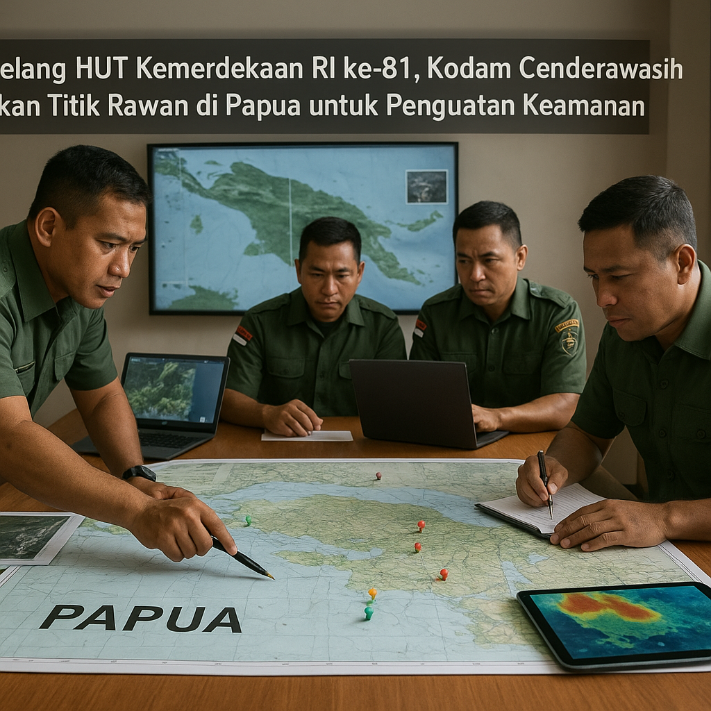 Menjelang HUT Kemerdekaan RI ke-81, Kodam Cenderawasih Petakan Titik Rawan di Papua untuk Penguatan Keamanan