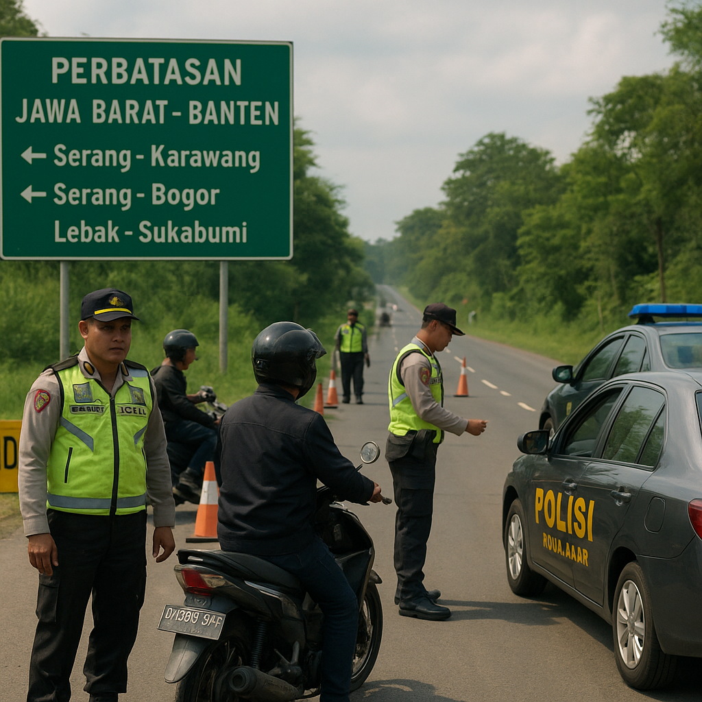 Polda Jabar Perketat Pengamanan di 5 Titik Rentan Perbatasan Jawa Barat-Banten