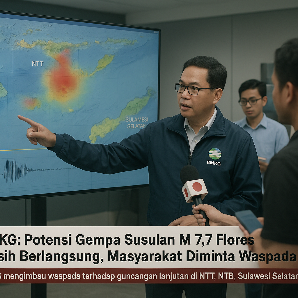 BMKG: Potensi Gempa Susulan M 7,7 Flores Masih Berlangsung, Masyarakat Diminta Waspada