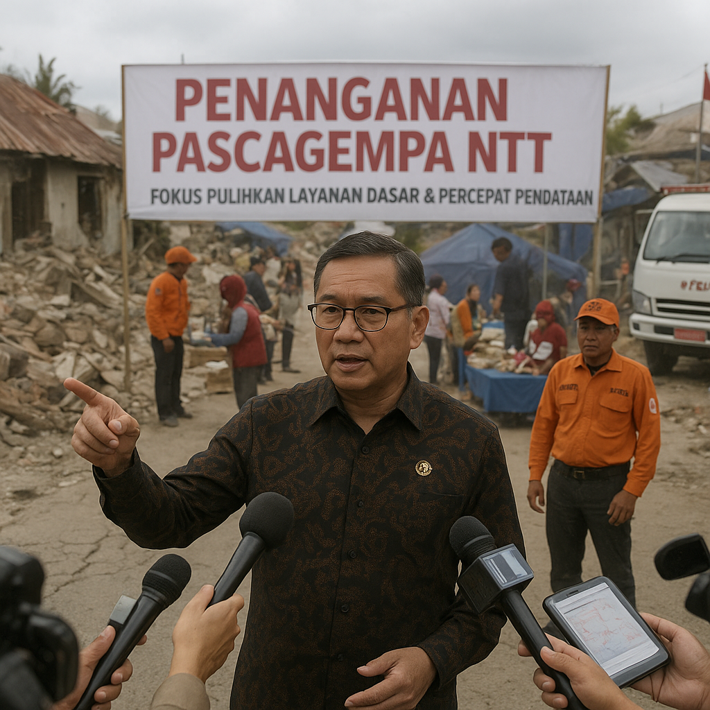 Penanganan Pascagempa NTT, Mendagri Pastikan Fokus Pulihkan Layanan Dasar dan Percepat Pendataan