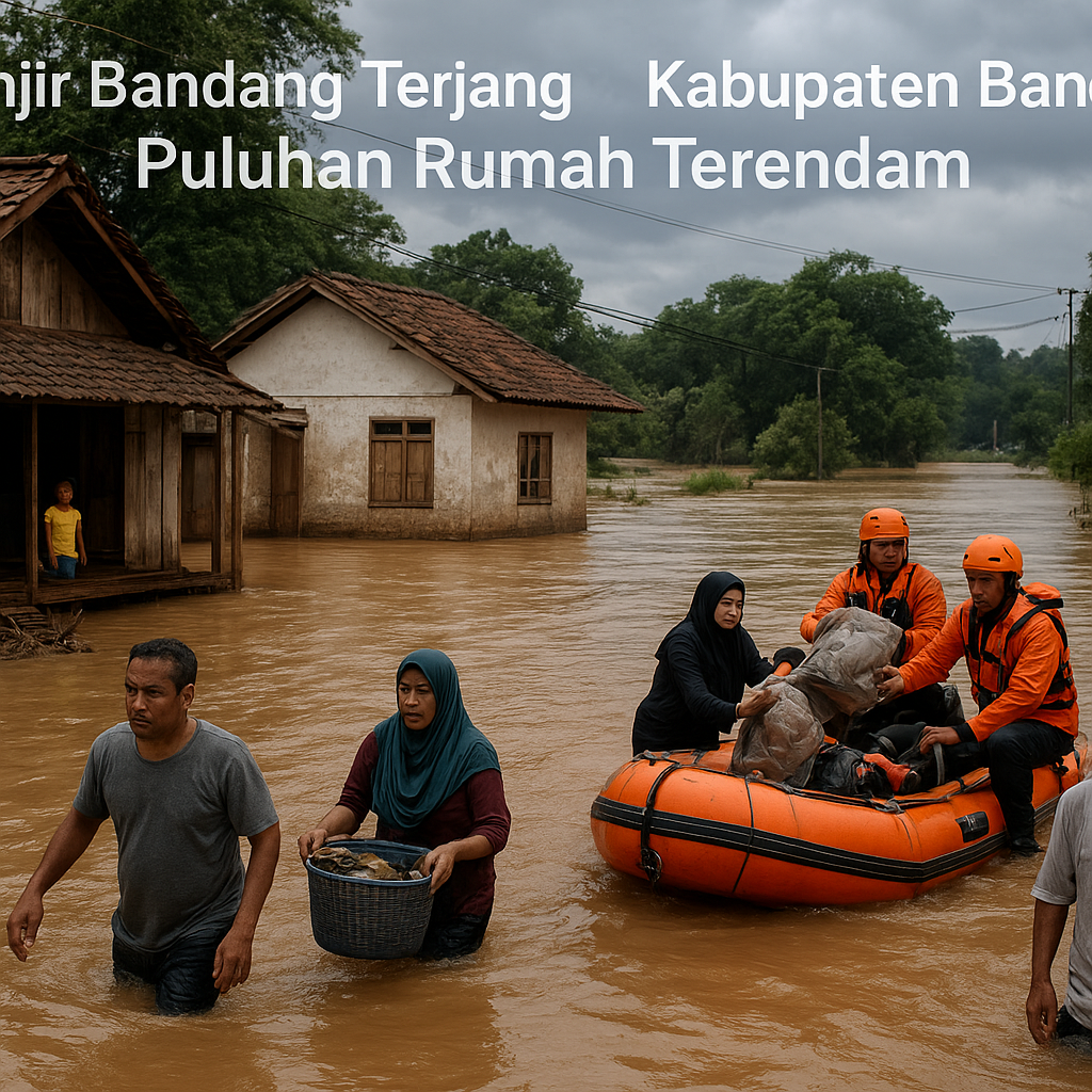 Banjir Bandang Terjang Kabupaten Bandung, Puluhan Rumah Terendam