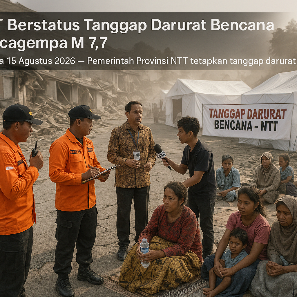 NTT Berstatus Tanggap Darurat Bencana Pascagempa M 7,7