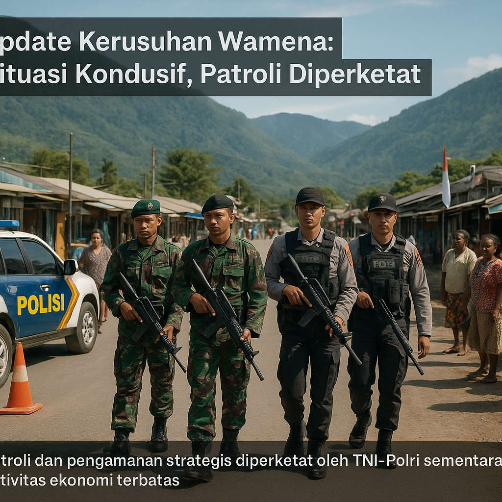 Update Kerusuhan Wamena: Situasi Kondusif, Patroli Diperketat