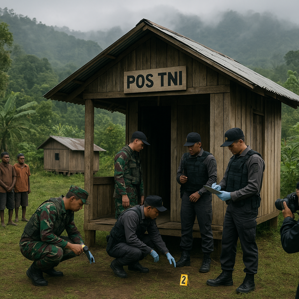 Dua Pos TNI di Distrik Beoga Papua Tengah Digeledah, Senjata Belum Ditemukan