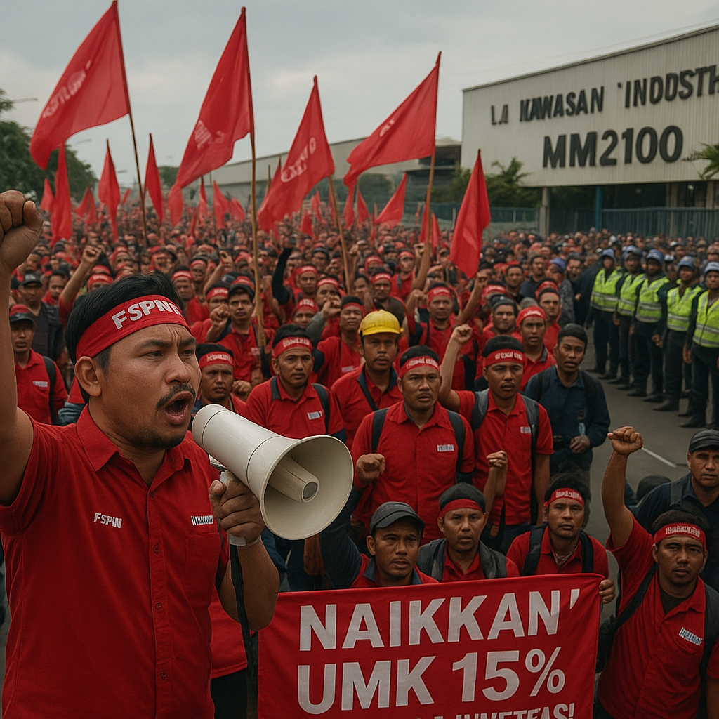 Demonstrasi Buruh di Bekasi Ancam Stabilitas Keamanan, 2.000 Personel Dikerahkan