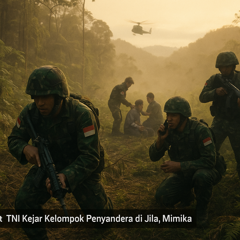 Prajurit TNI Kejar Kelompok Penyandera Warga Sipil di Jila