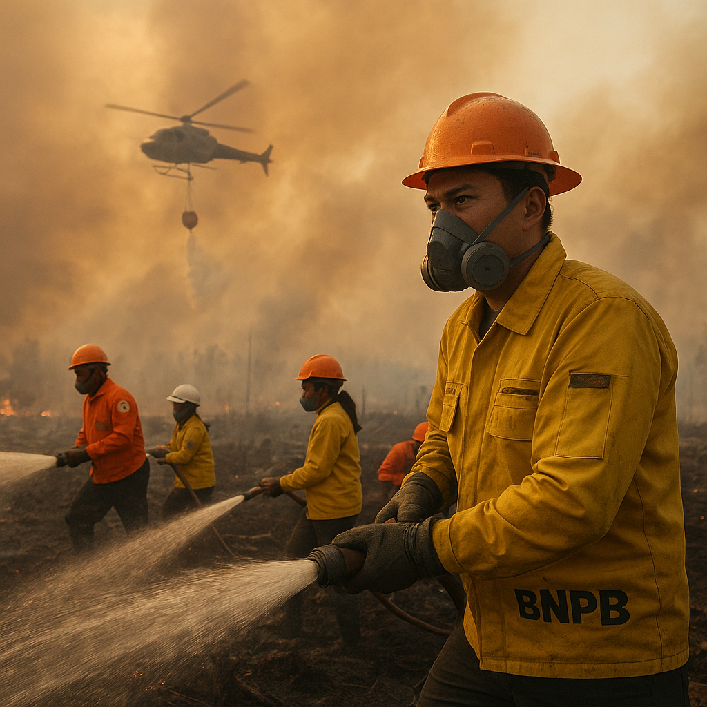 Kalimantan Dikepung Kebakaran Hutan, Petugas Berjibaku Padamkan Api