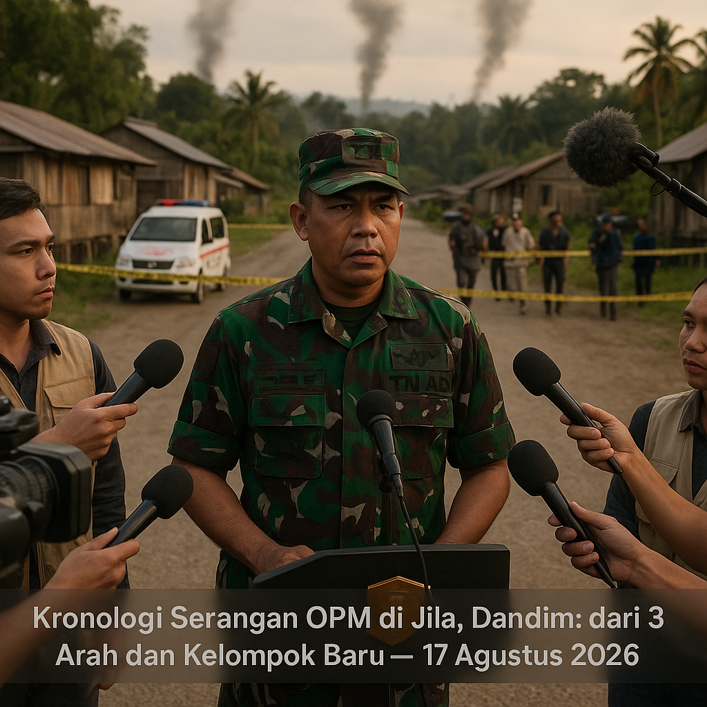 Kronologi Serangan OPM di Jila, Dandim Mimika Sebut dari 3 Arah dan Kelompok Baru