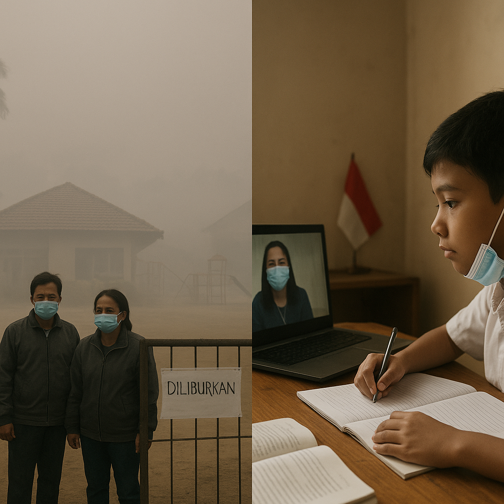 Kabut Asap Karhutla Ganggu Sekolah di Kalbar, Ini Perbedaan Kebijakan Tiap Daerah