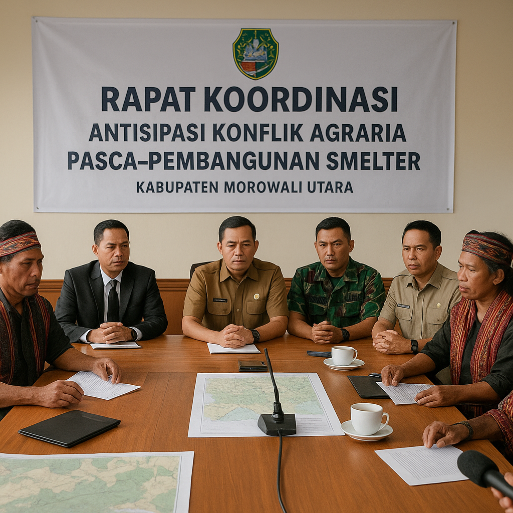 Pemkab Morowali Utara Gelar Rapat Koordinasi Antisipasi Konflik Agraria Pasca-Pembangunan Smelter