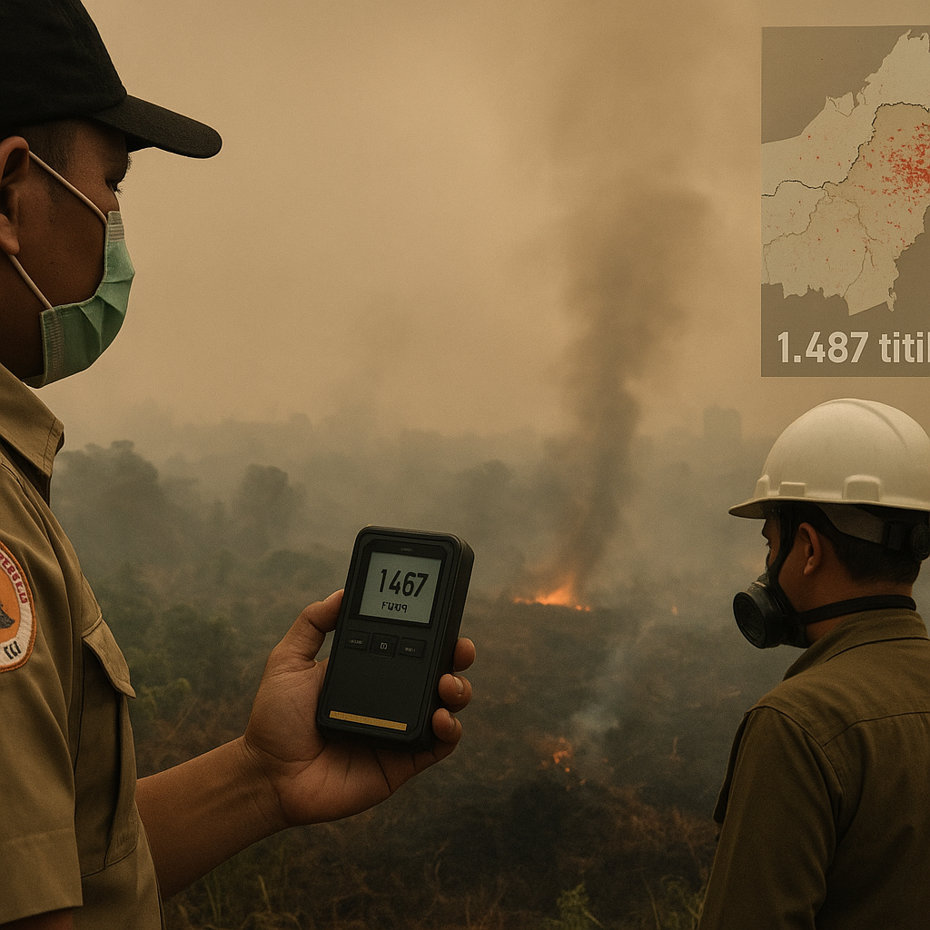 BNPB Deteksi 1.487 Titik Panas Potensi Karhutla di Pulau Kalimantan