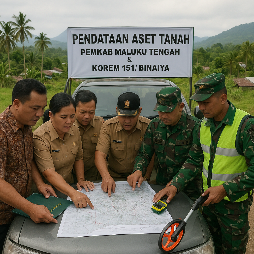 Analisis Konflik Agraria di Pulau Seram: Pemkab Maluku Tengah Gandeng TNI AD Lakukan Pendataan Aset