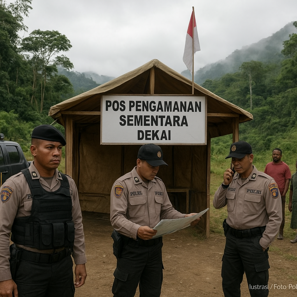Polda Papua Perkuat Pos Pengamanan di Perbatasan Kabupaten Yahukimo-Mamberamo Tengah