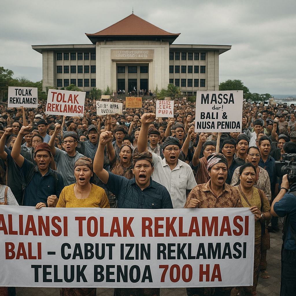 Reklamasi Teluk Benoa Kembali Menuai Protes, Massa dari Bali dan Nusa Penida Desak Pemprov Tinjau Ulang Izin