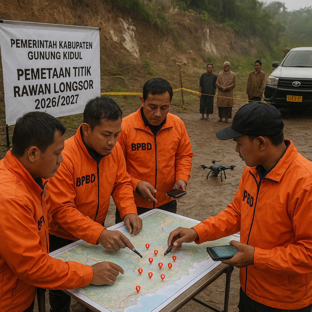 Pemerintah Kabupaten Gunung Kidul Petakan 14 Titik Rawan Longsor di Wilayah Kapanewon Semanu dan Rongkop