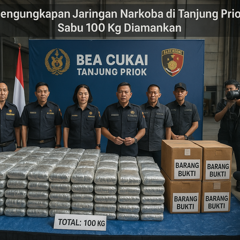 Pengungkapan Jaringan Narkoba di Tanjung Priok: Sabu 100 Kg Diamankan