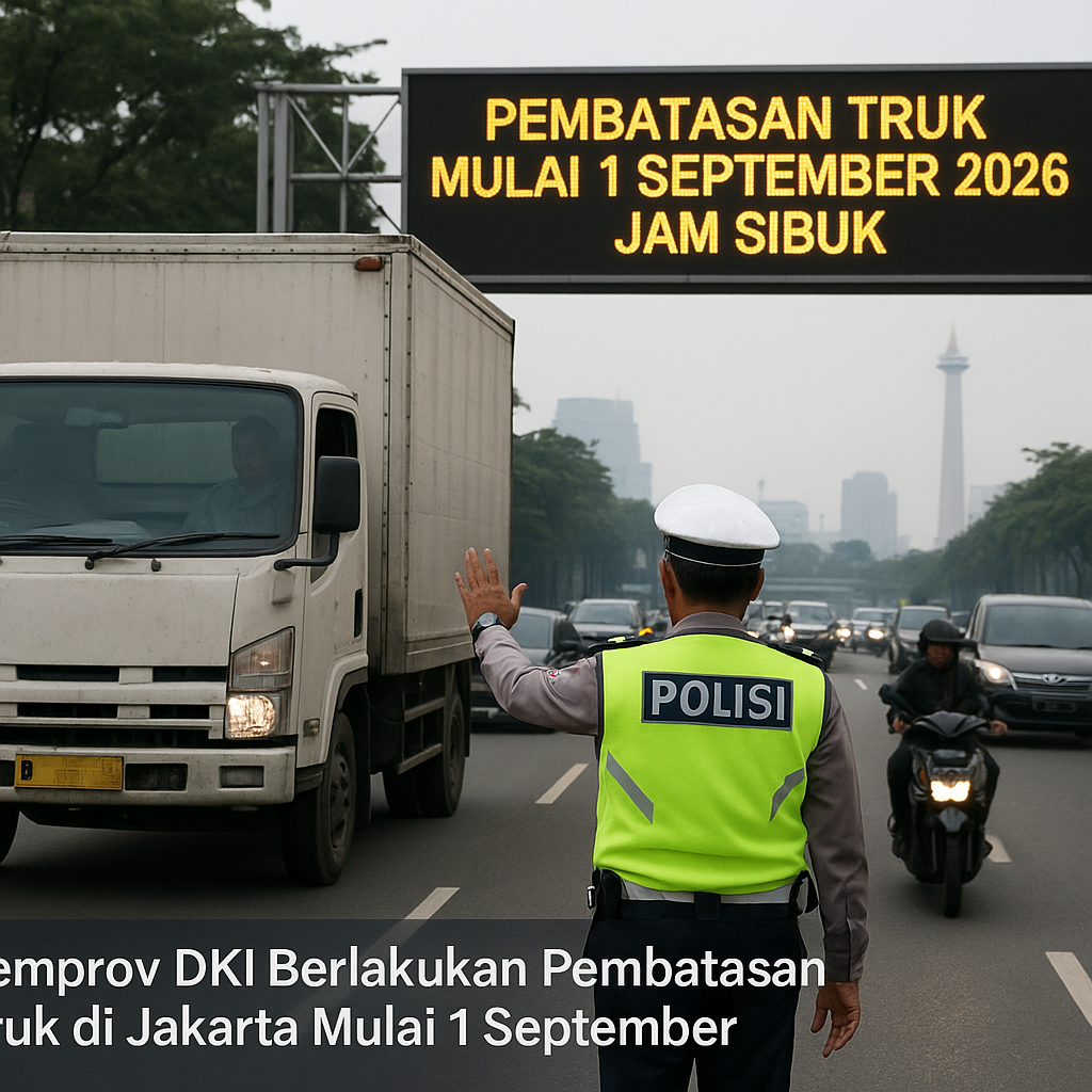 Pemprov DKI Berlakukan Pembatasan Truk di Jakarta Mulai 1 September