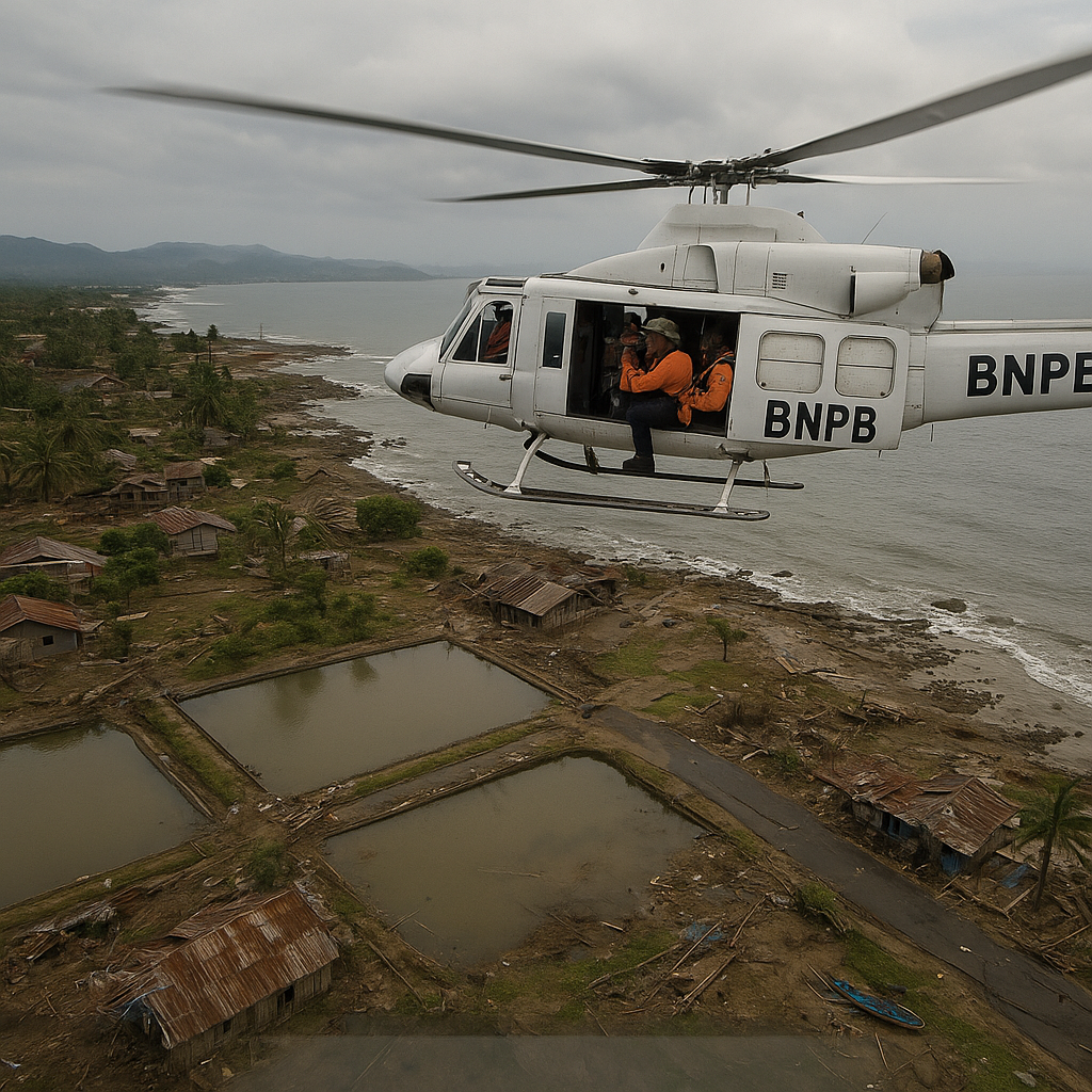 BNPB Lakukan Survei Udara untuk Petakan Lanskap dan Dampak Tsunami Pascagempa NTT