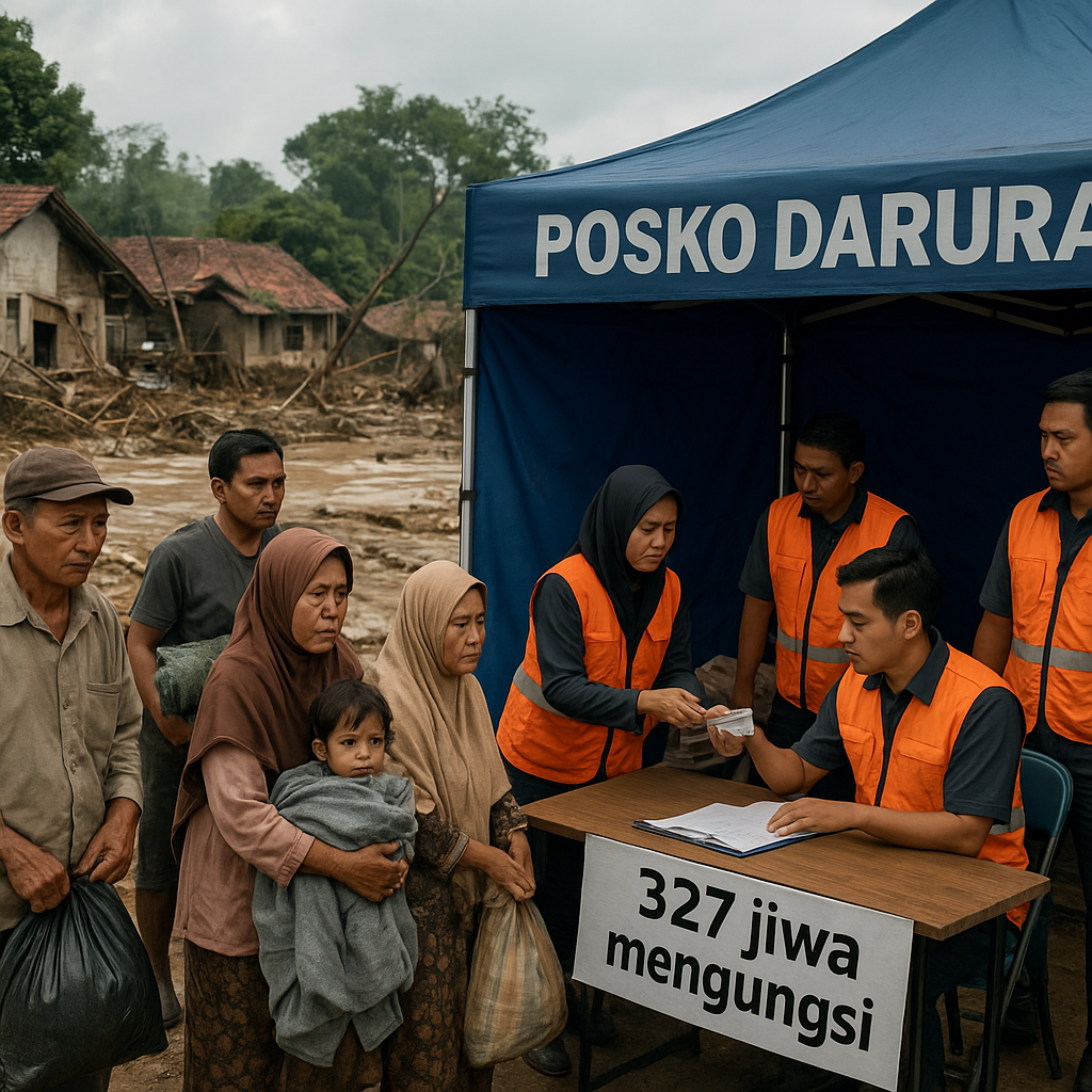 Banjir Bandang Landa 3 Desa di Kabupaten Bandung, Ratusan Warga Mengungsi