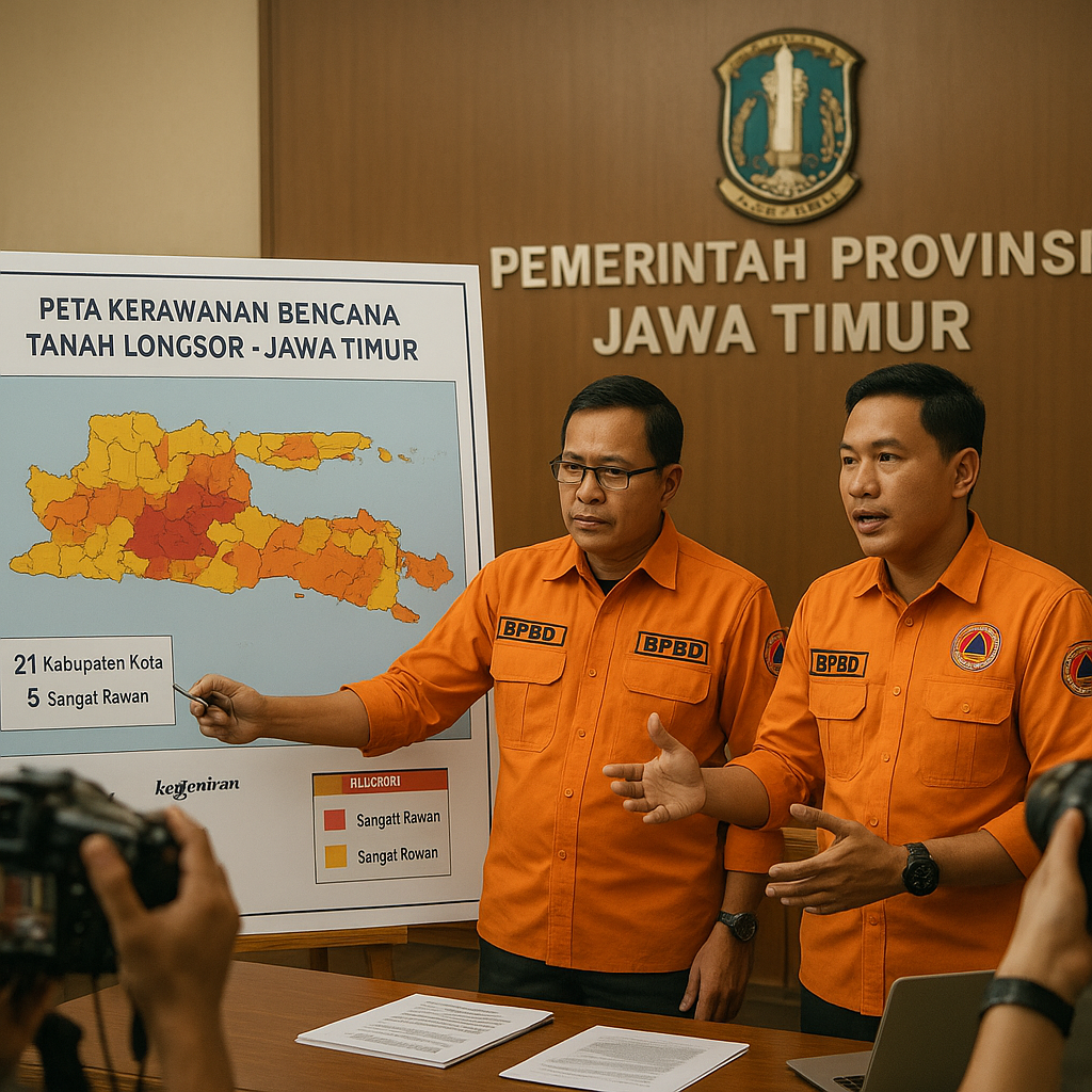 Pemerintah Provinsi Jatim Rilis Peta Kerentanan Bencana Longsor di 21 Kabupaten/Kota