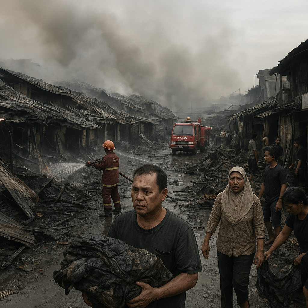 Kebakaran di Muara Angke Jakut Hanguskan 60 Rumah