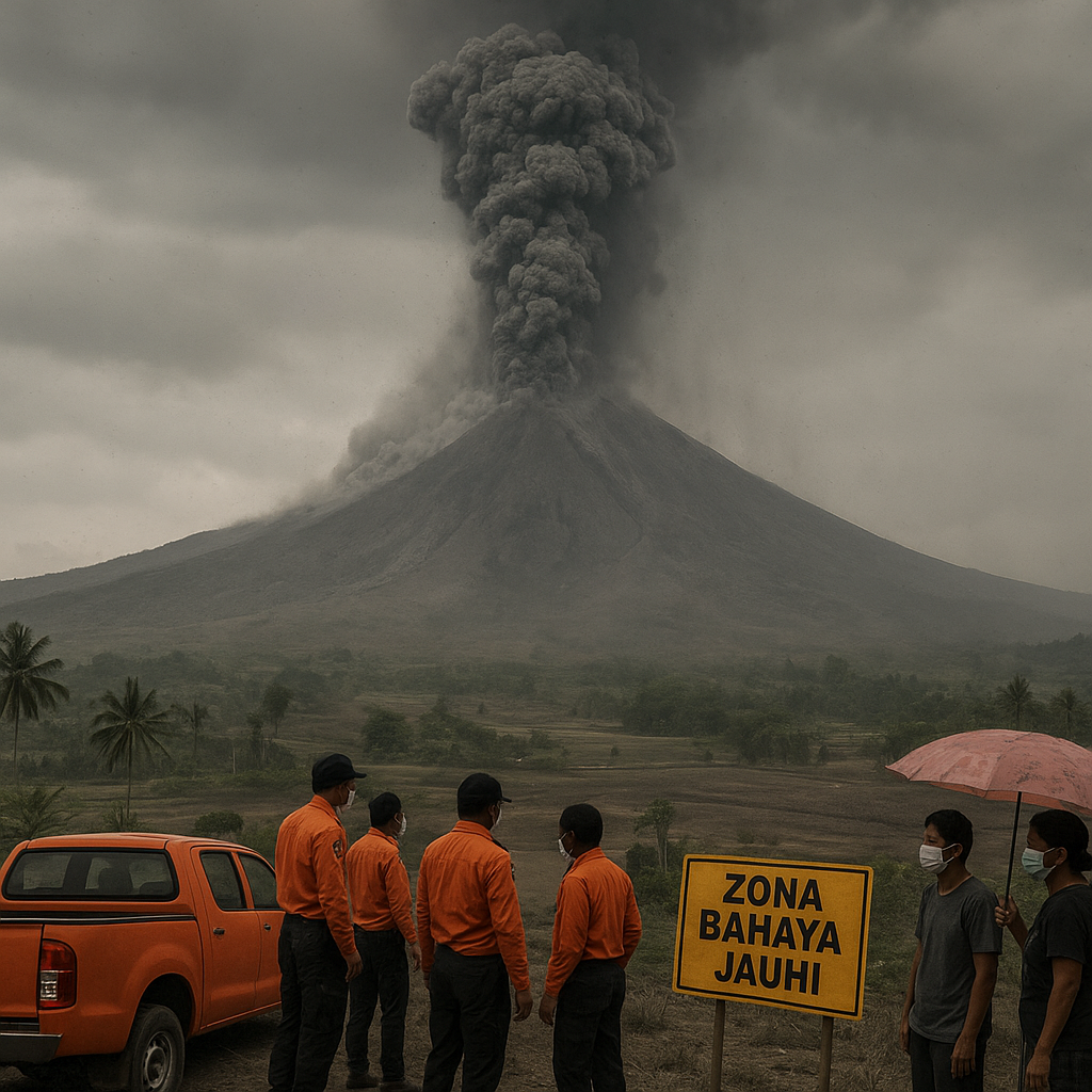 Gunung Lewotobi Laki-laki Erupsi, Kolom Abu Capai 2.500 Meter
