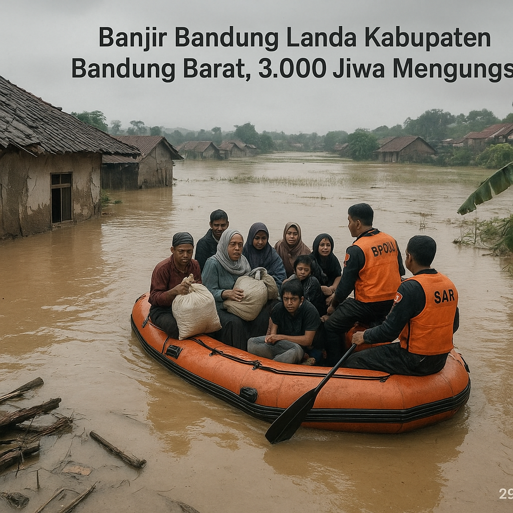 Banjir Bandung Landa Kabupaten Bandung Barat, 3.000 Jiwa Mengungsi
