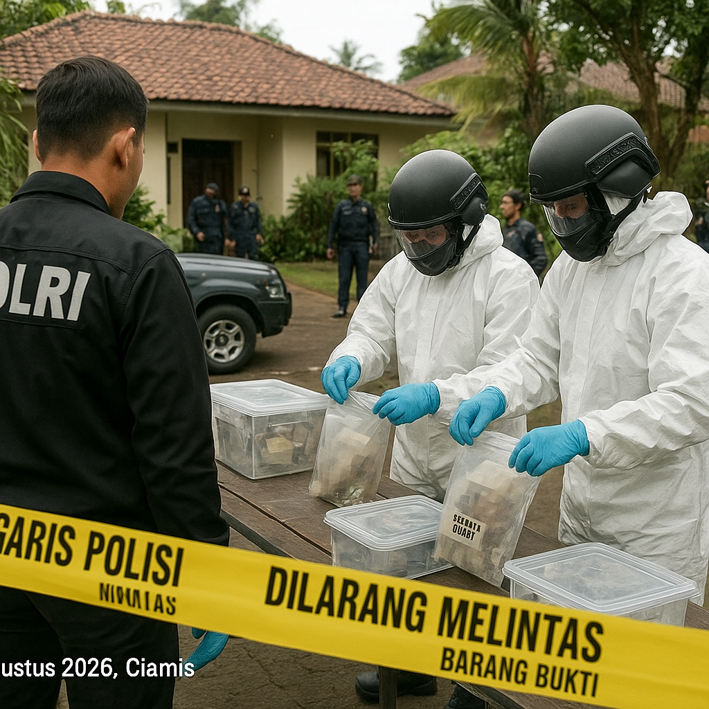 Polri Temukan Bahan Peledak Rakitan di Rumah Warga Ciamis, Diduga Terkait Jaringan Teror