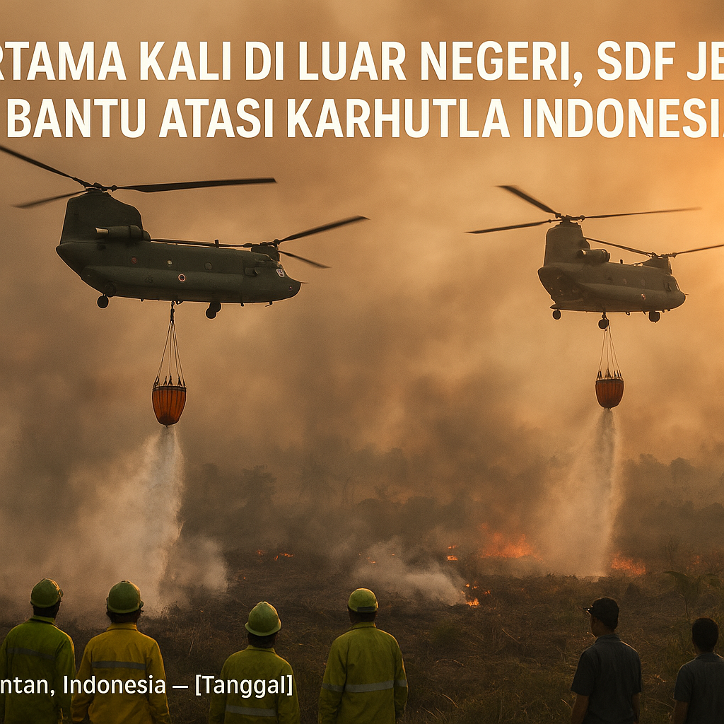 Pertama Kali di Luar Negeri, SDF Jepang Bantu Atasi Karhutla Indonesia