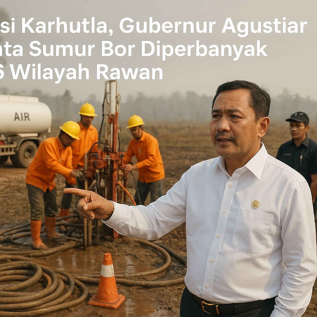 Atasi Karhutla, Gubernur Agustiar Minta Sumur Bor Diperbanyak di 6 Wilayah Rawan