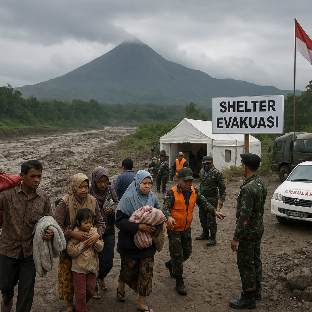Ratusan Warga Sengketa Lahar Dingin Merapi Diungsikan ke Shelter di Magelang